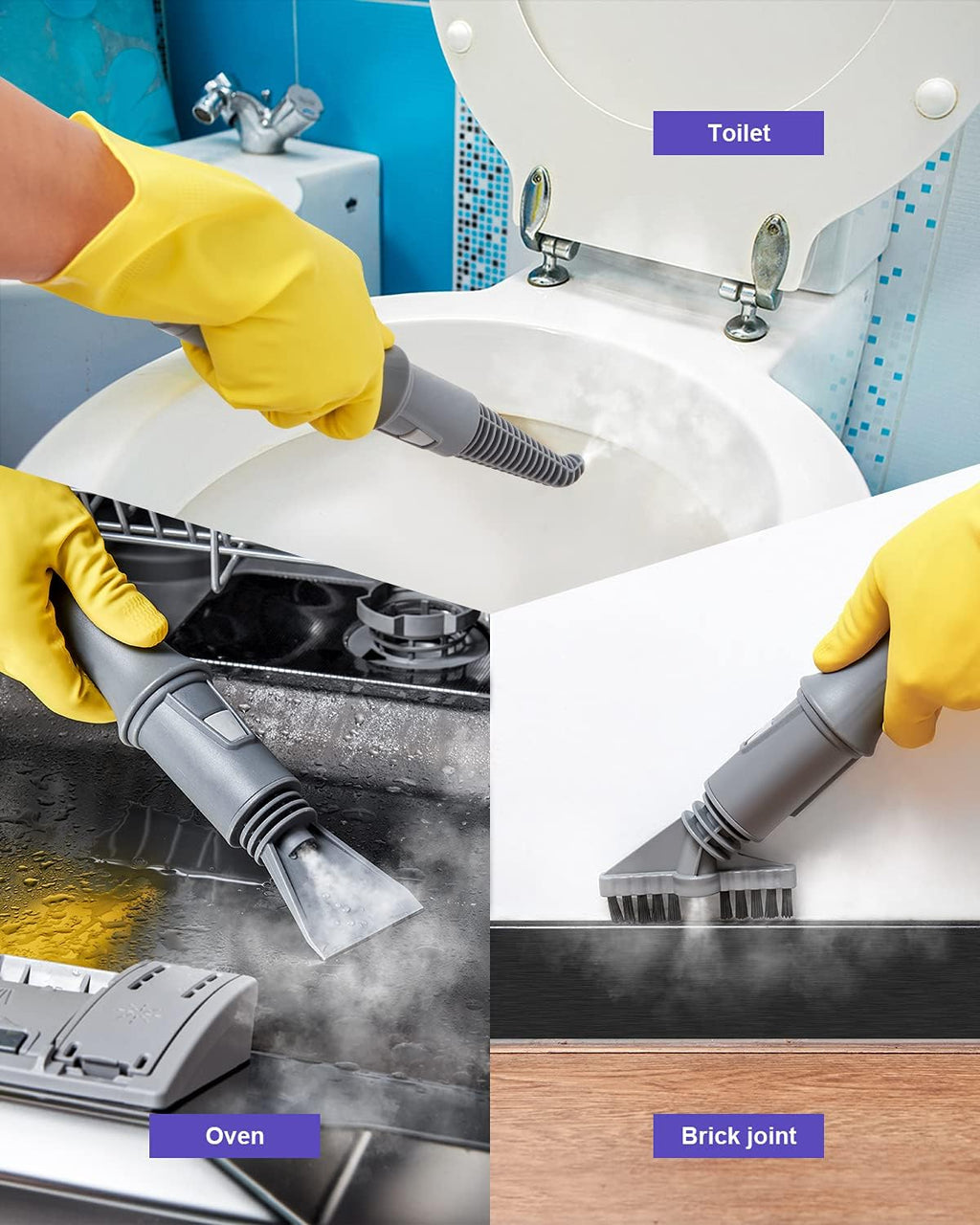 9-in-1 Steam Mop Cleaner with Detachable Handheld Unit J26090