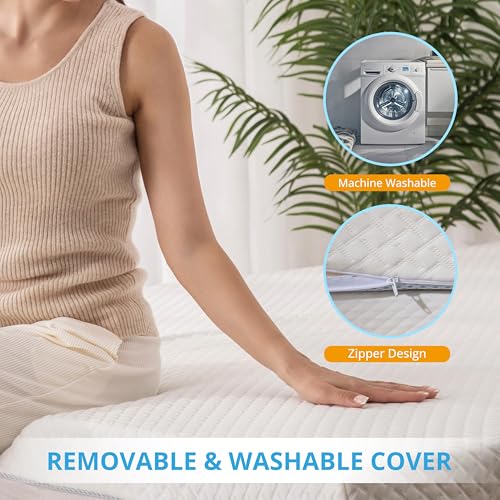2 Inch Twin Memory Foam Gel Mattress Topper, 38"×75", Medium G361668