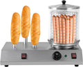 Electric Hot Dog Steamer & Bun Warmer Stainless Steel Portable Commercial 86-230℉ 19.72x10.94x14.57in G897