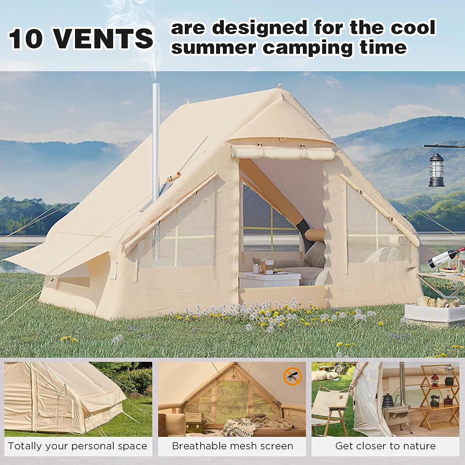 Inflatable Camping Tent with Pump Y683