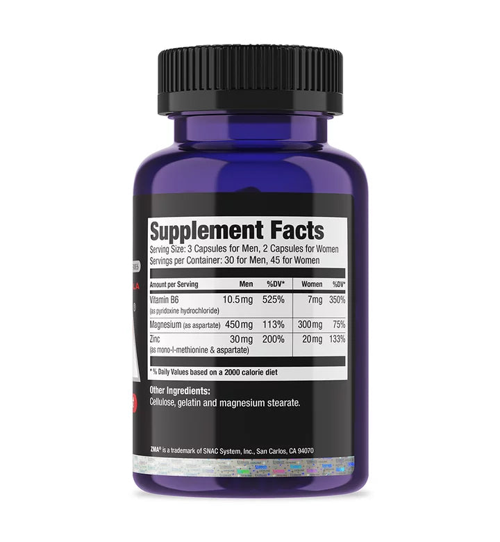 90 Capsules ZMA Vitamin & Mineral M628685