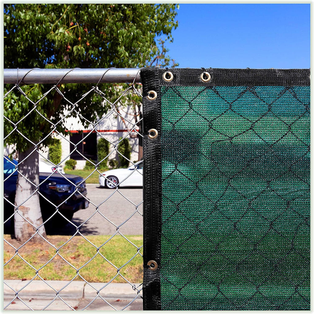 Green 5' x 100' HDPE Fence Privacy Screen with Grommets O11818