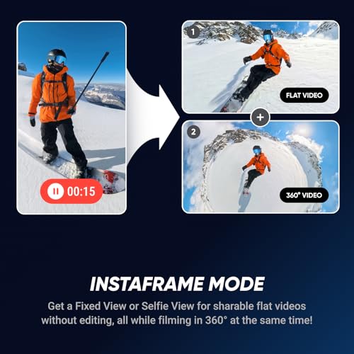 Waterproof 8K 360° Action Camera with Replaceable Lens P38915