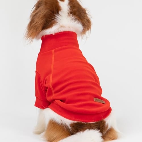 3 Pack Fleece Dog Sweater, Burgundy Red, Green, Navy Blue, Medium M347