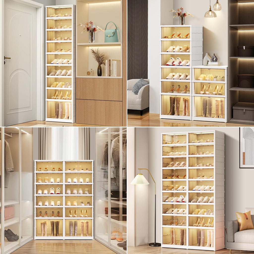 9 Tier Foldable Plastic Shoe Rack Organizer G3630