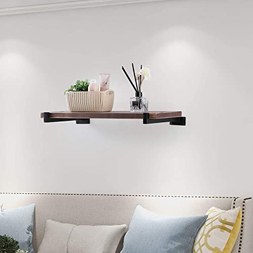 6 Pcs Black 8 Inch Industrial Iron Shelf Brackets Z531