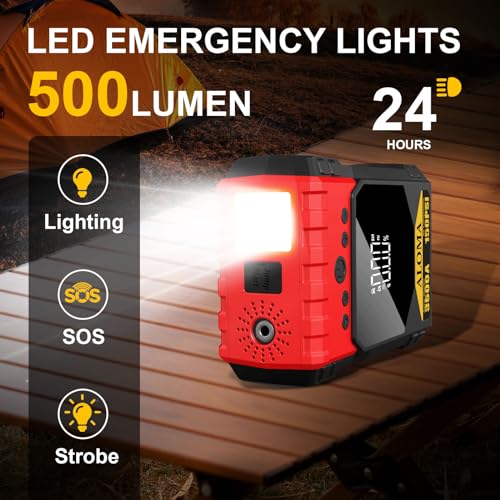 Portable 12V 3500A 150PSI Car Battery Jump Starter with Tire Inflator and Pressure Gauge T11086