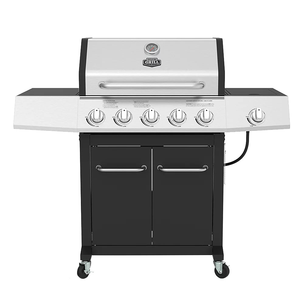 5 Burner Propane Gas Grill with Side Burner L92650