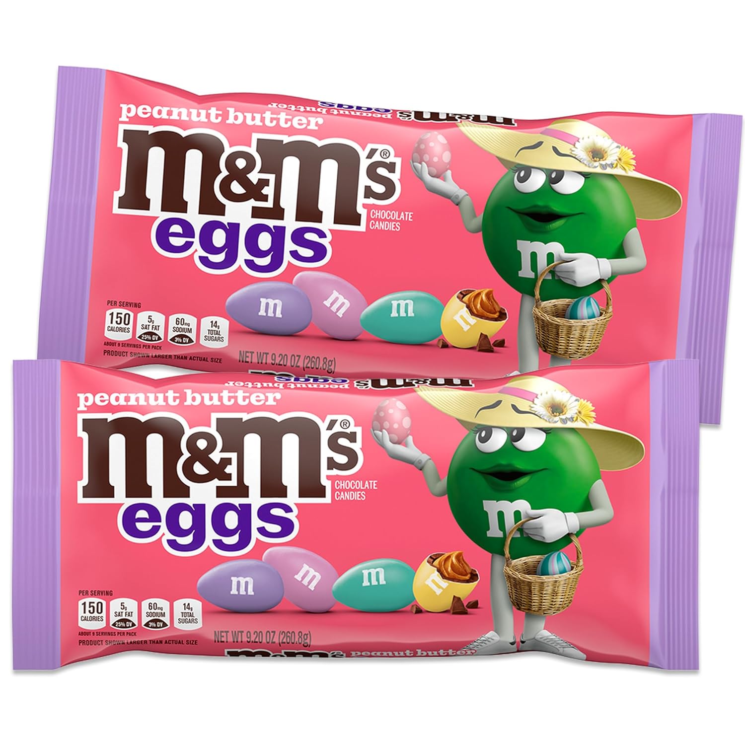 Peanut Butter M and Ms Easter Eggs, Pack of 2 x 9.9oz Bags J96876