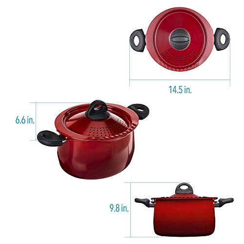Oval Aluminum Pasta Pot with Strainer Lid Z805