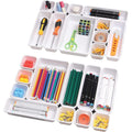 White Plastic Desk Drawer Organizer Set of 22 A6263