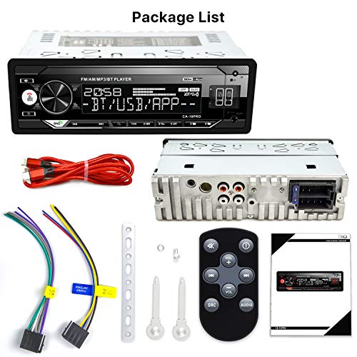 Single Din Bluetooth Car Stereo with Dual USB SD AUX FM AM Radio Receiver E99200