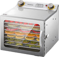 8 Stainless Steel Tray Food Dehydrator with Adjustable Temperature and Digital Timer R3553