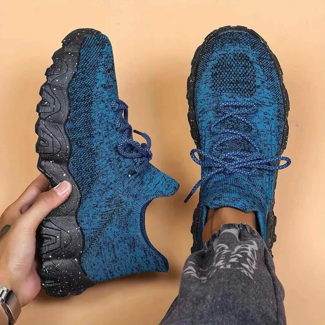 Chunky Knit Platform Sneakers - Thick Sole Casual Shoes