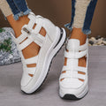 Women's Strappy Platform Wedge Sandals with Back Zipper