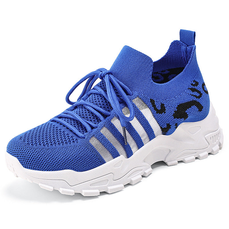 Women's Knit Chunky Sneakers – Breathable Fashion Platform Dad Shoes