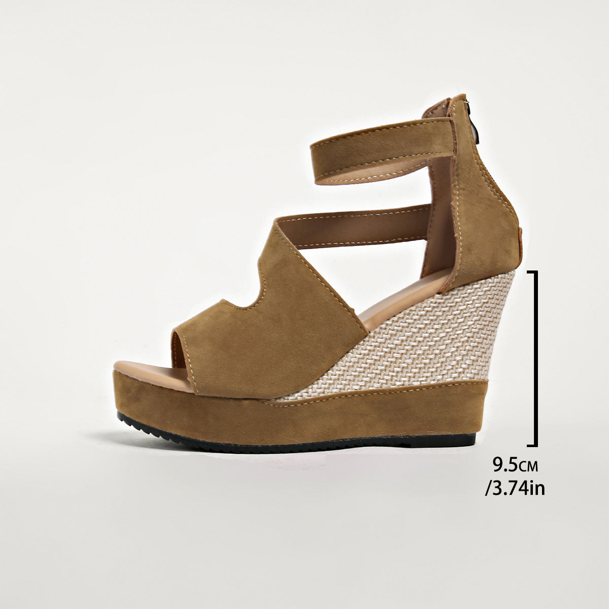 Colorful Platform Wedge Sandals with Ankle Strap