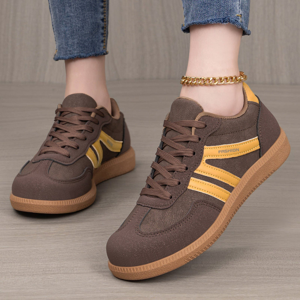Retro Colorblock Platform Sneakers Women - Chunky Sole Casual Dad Shoes