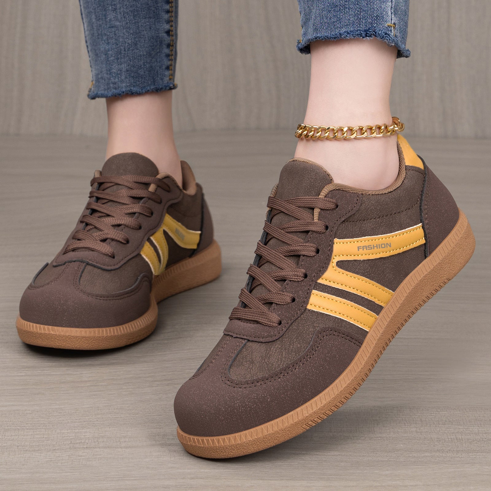 Retro Colorblock Platform Sneakers Women - Chunky Sole Casual Dad Shoes