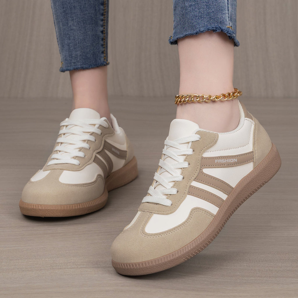 Retro Colorblock Platform Sneakers Women - Chunky Sole Casual Dad Shoes